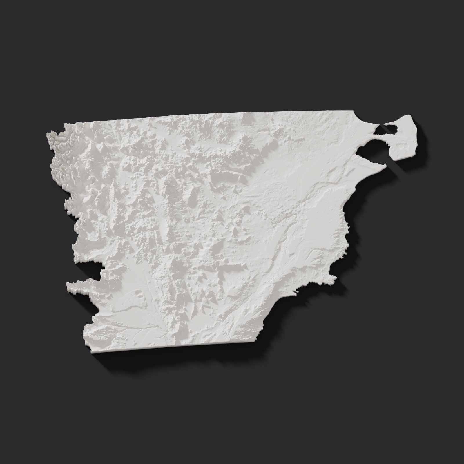 Chubut en relieve 3D