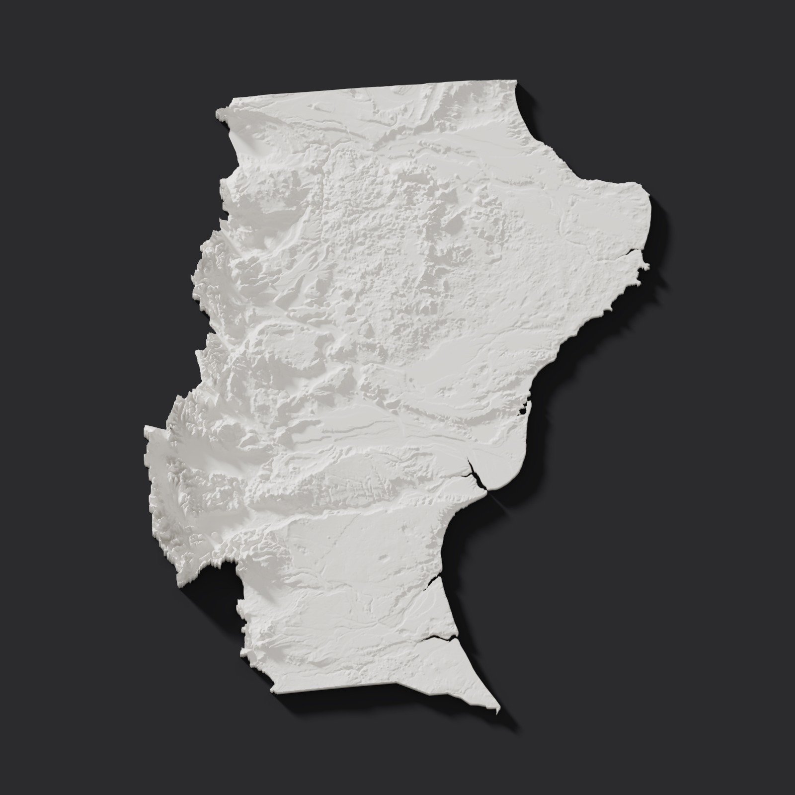 Santa Cruz en relieve 3D