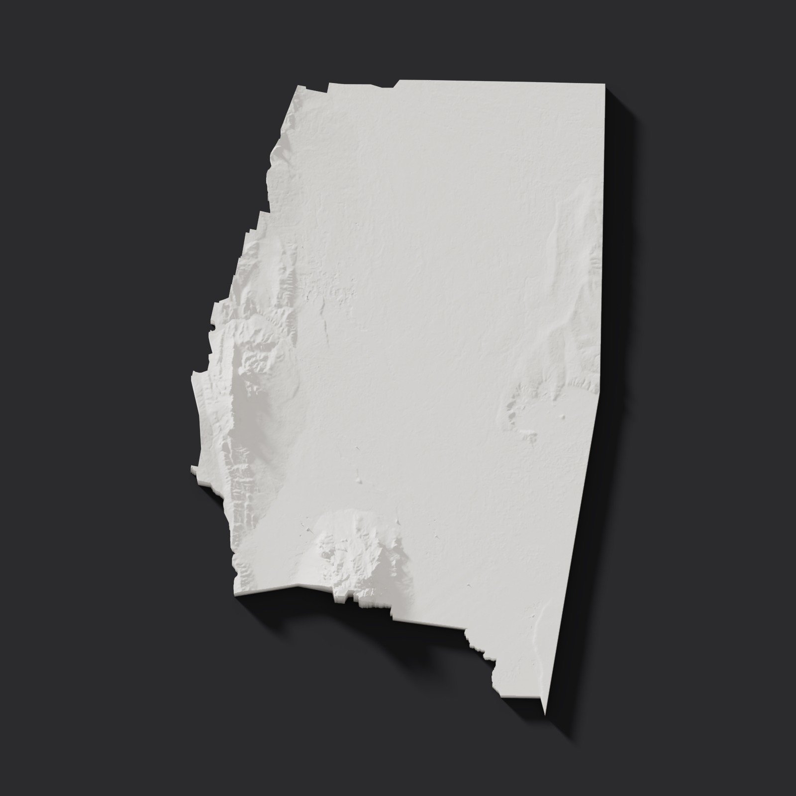 Santiago del Estero en relieve 3D